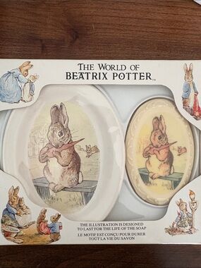NWT THE WORLD OF BEATRIX POTTER-Peter Rabbit Soap And Dish Set 1990s